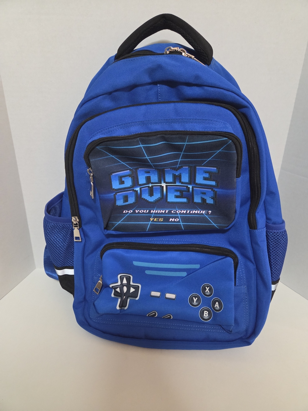 Blue "Game Over" Kids Gaming Backpack - Brand Unspecified